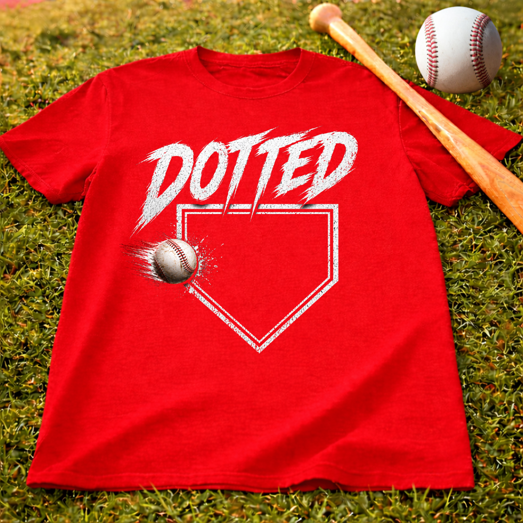 DOTTED Baseball Home Plate Kids Tee - Youth Baseball T-Shirt