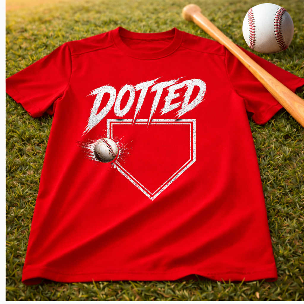 Dotted Dri-Fit Youth Baseball Tee