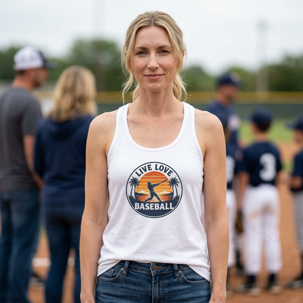 Live Love Baseball Women's Flowy Racerback Tank