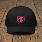 ME Mental Edge Baseball Plate Snapback Trucker Cap — Pink Embroidered Logo Hat