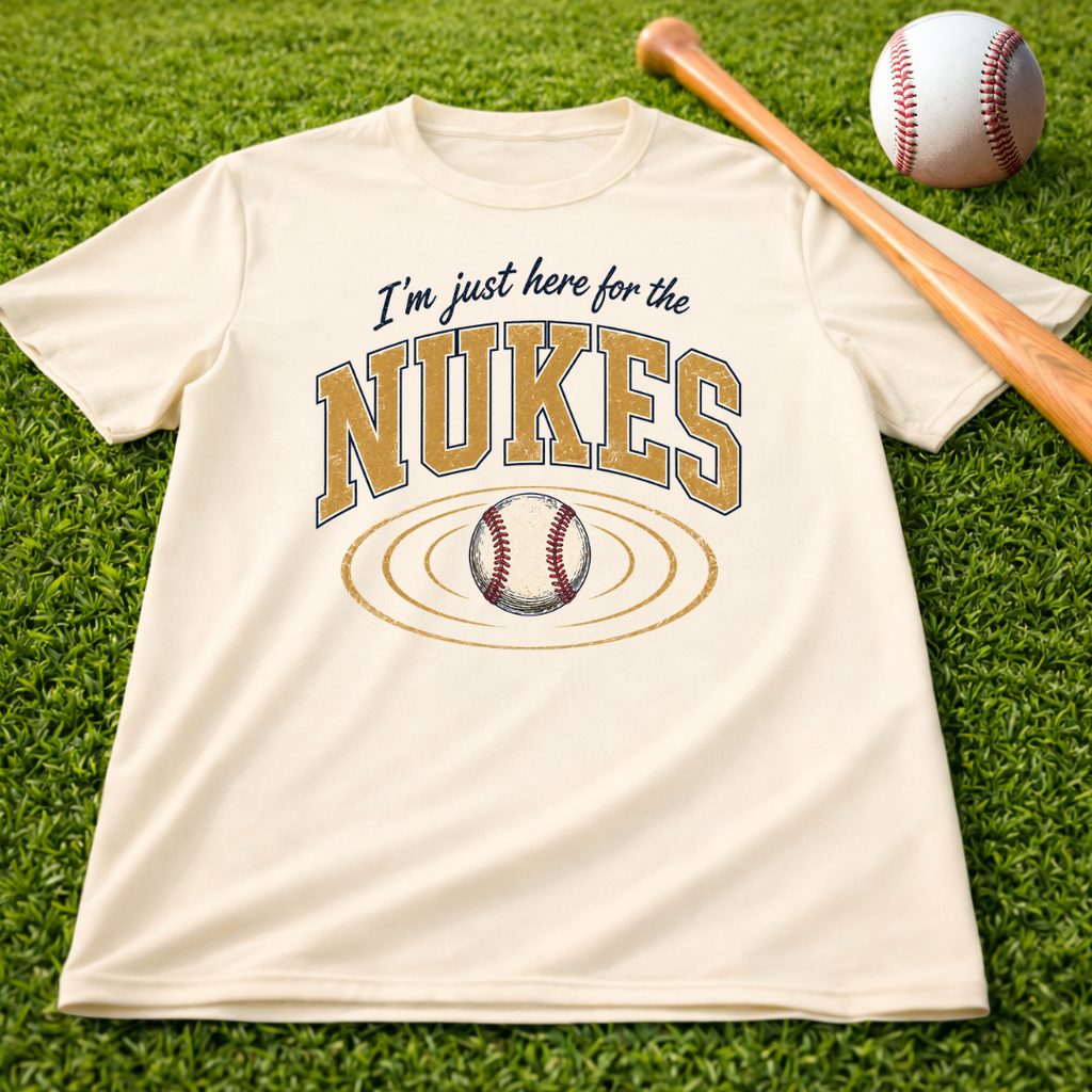 Adult Unisex "I'm Just Here for the Nukes" Comfort Colors T-shirt
