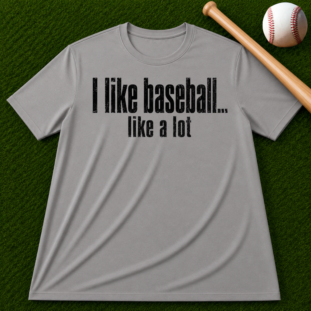 Adult Unisex "I Like Baseball...like a lot" Comfort Colors Garment-Dyed T-shirt