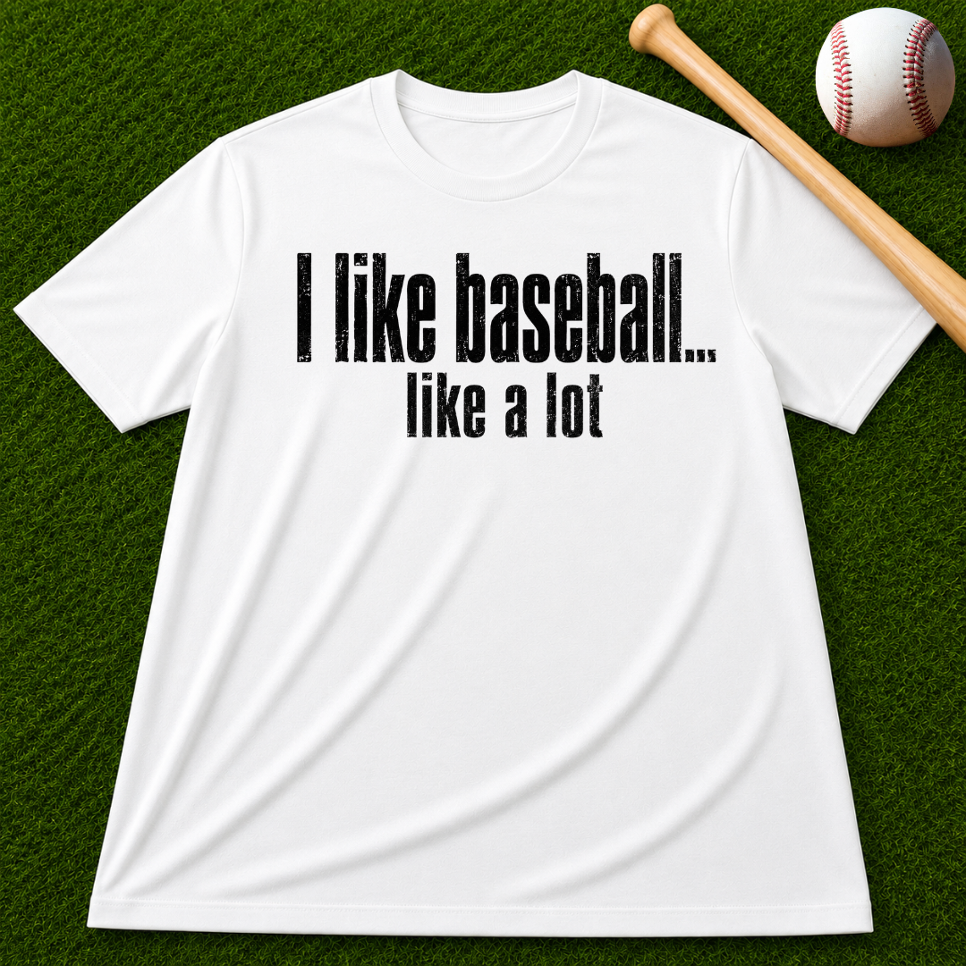 Adult Unisex "I Like Baseball...like a lot" Comfort Colors Garment-Dyed T-shirt