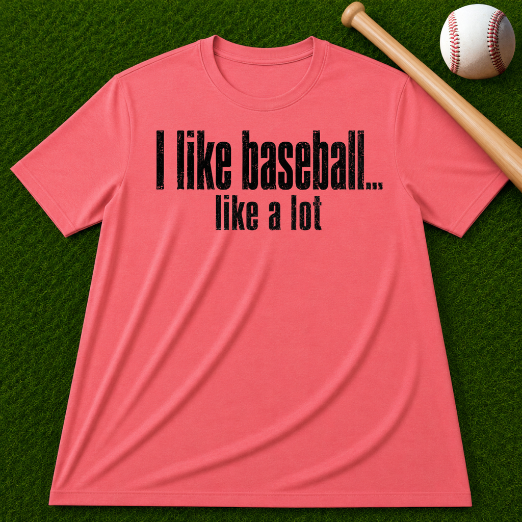 Adult Unisex "I Like Baseball...like a lot" Comfort Colors Garment-Dyed T-shirt