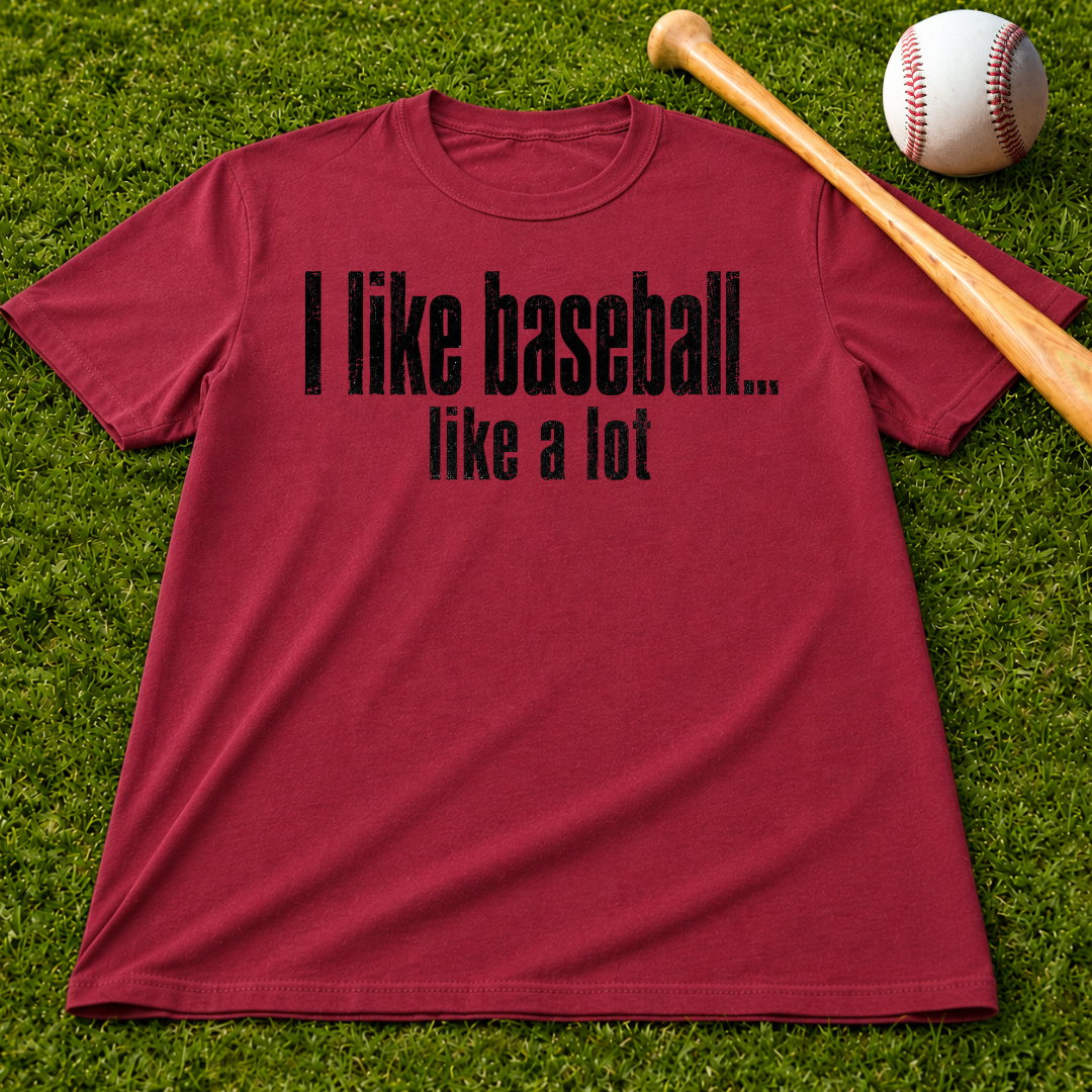 Adult Unisex "I Like Baseball...like a lot" Comfort Colors Garment-Dyed T-shirt