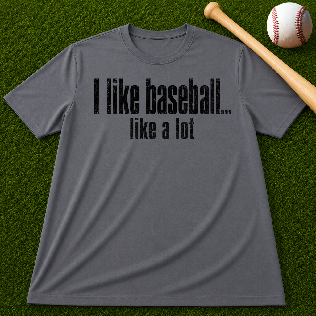 Adult Unisex "I Like Baseball...like a lot" Comfort Colors Garment-Dyed T-shirt