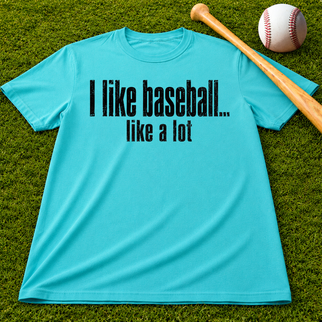 Adult Unisex "I Like Baseball...like a lot" Comfort Colors Garment-Dyed T-shirt