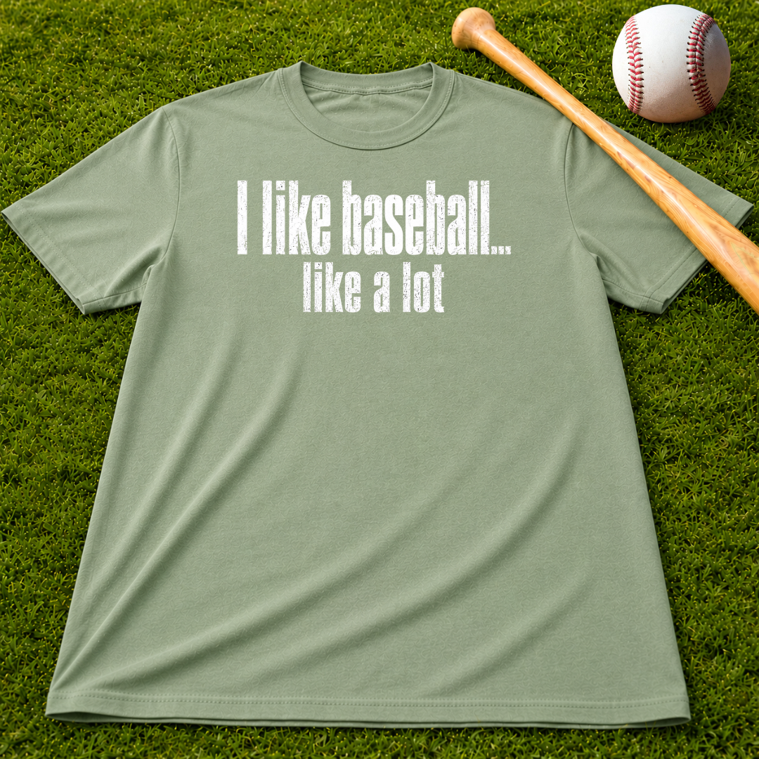 Adult Unisex "I Like Baseball...like a lot Garment-Dyed T-shirt