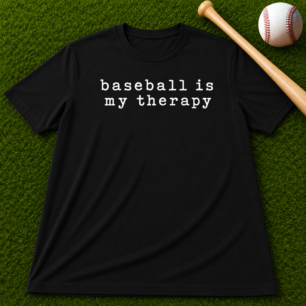 Adult Unisex "baseball is my therapy" Comfort Colors Garment-Dyed T-shirt