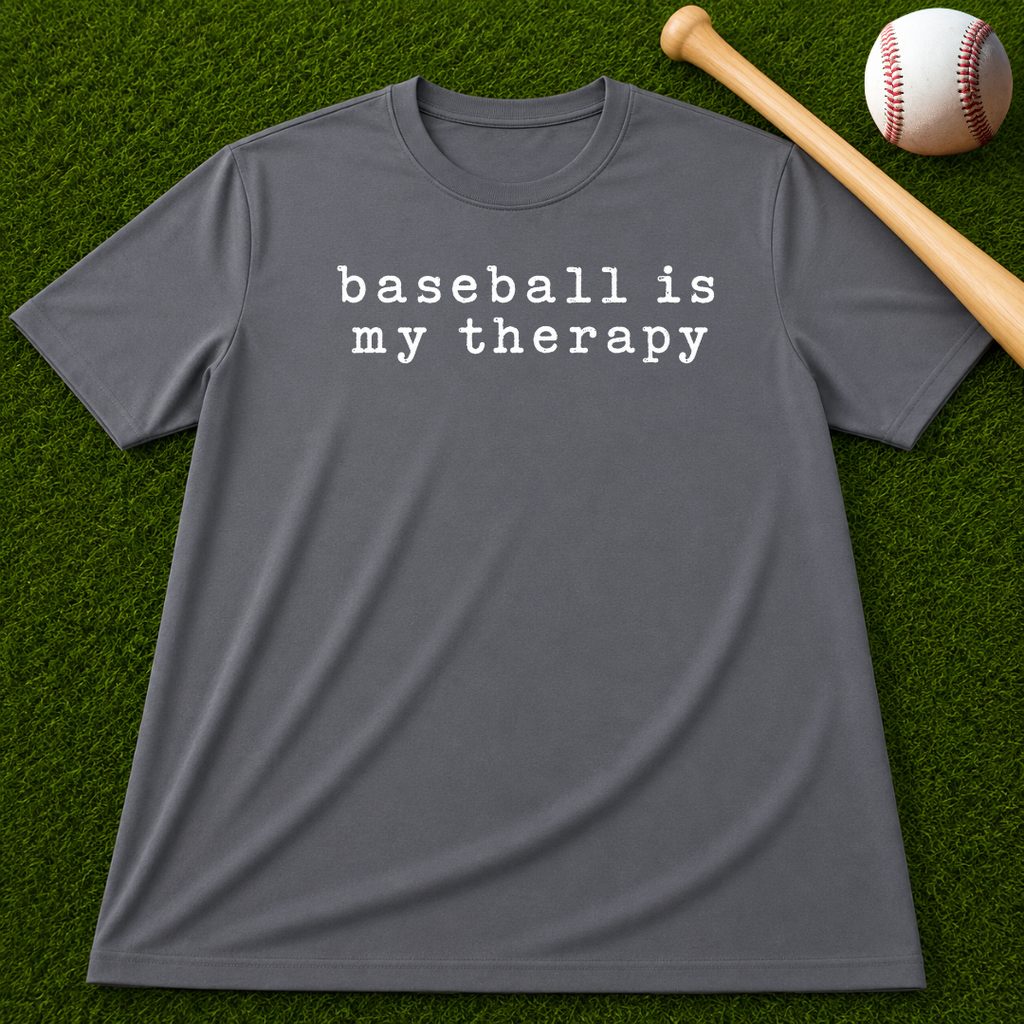 Adult Unisex "baseball is my therapy" Comfort Colors Garment-Dyed T-shirt
