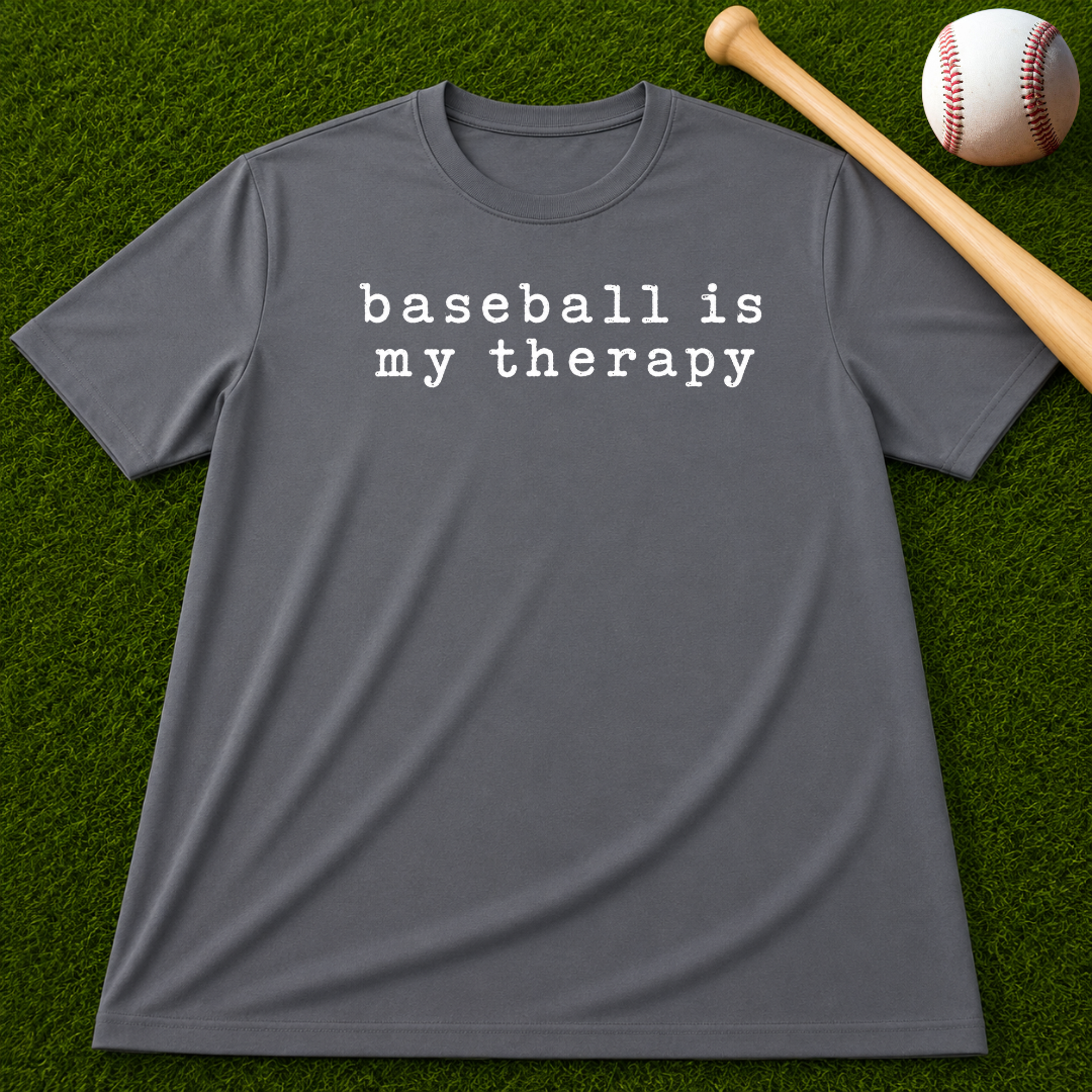 Adult Unisex "baseball is my therapy" Comfort Colors Garment-Dyed T-shirt