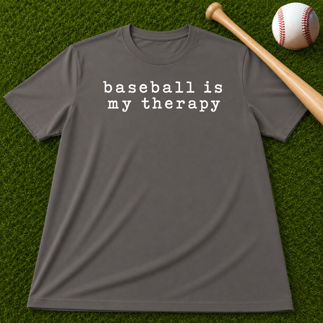 Adult Unisex "baseball is my therapy" Comfort Colors Garment-Dyed T-shirt