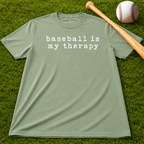 Adult Unisex "baseball is my therapy" Comfort Colors Garment-Dyed T-shirt