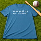 Adult Unisex "baseball is my therapy" Comfort Colors Garment-Dyed T-shirt
