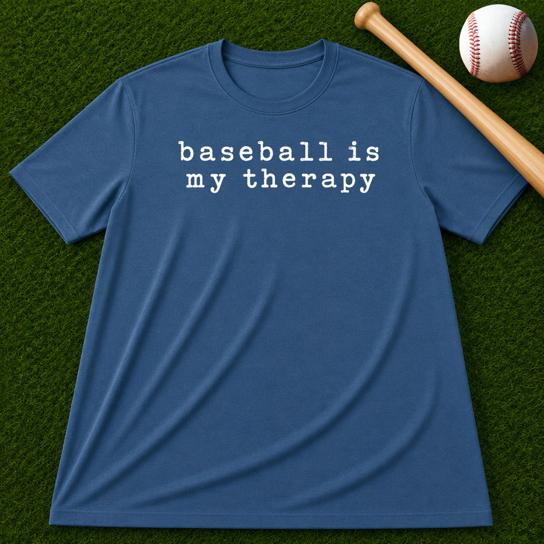 Adult Unisex "baseball is my therapy" Comfort Colors Garment-Dyed T-shirt