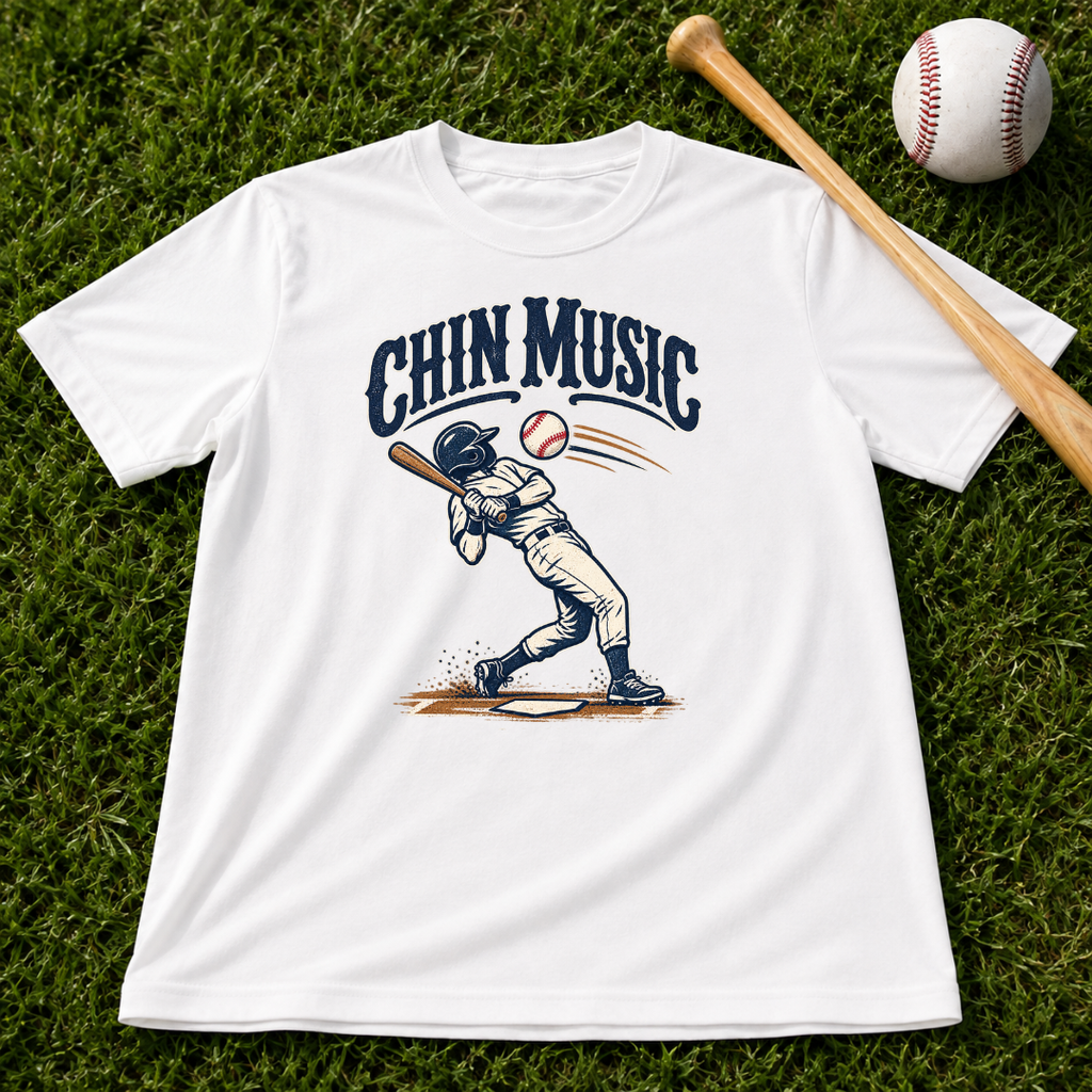 Adult "Chin Music" Baseball Pitchers Vintage Sports Next Level T-Shirt