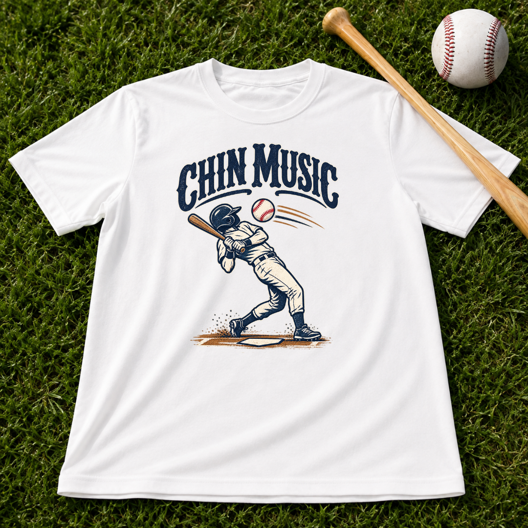 Adult "Chin Music" Baseball Pitchers Vintage Sports Next Level T-Shirt