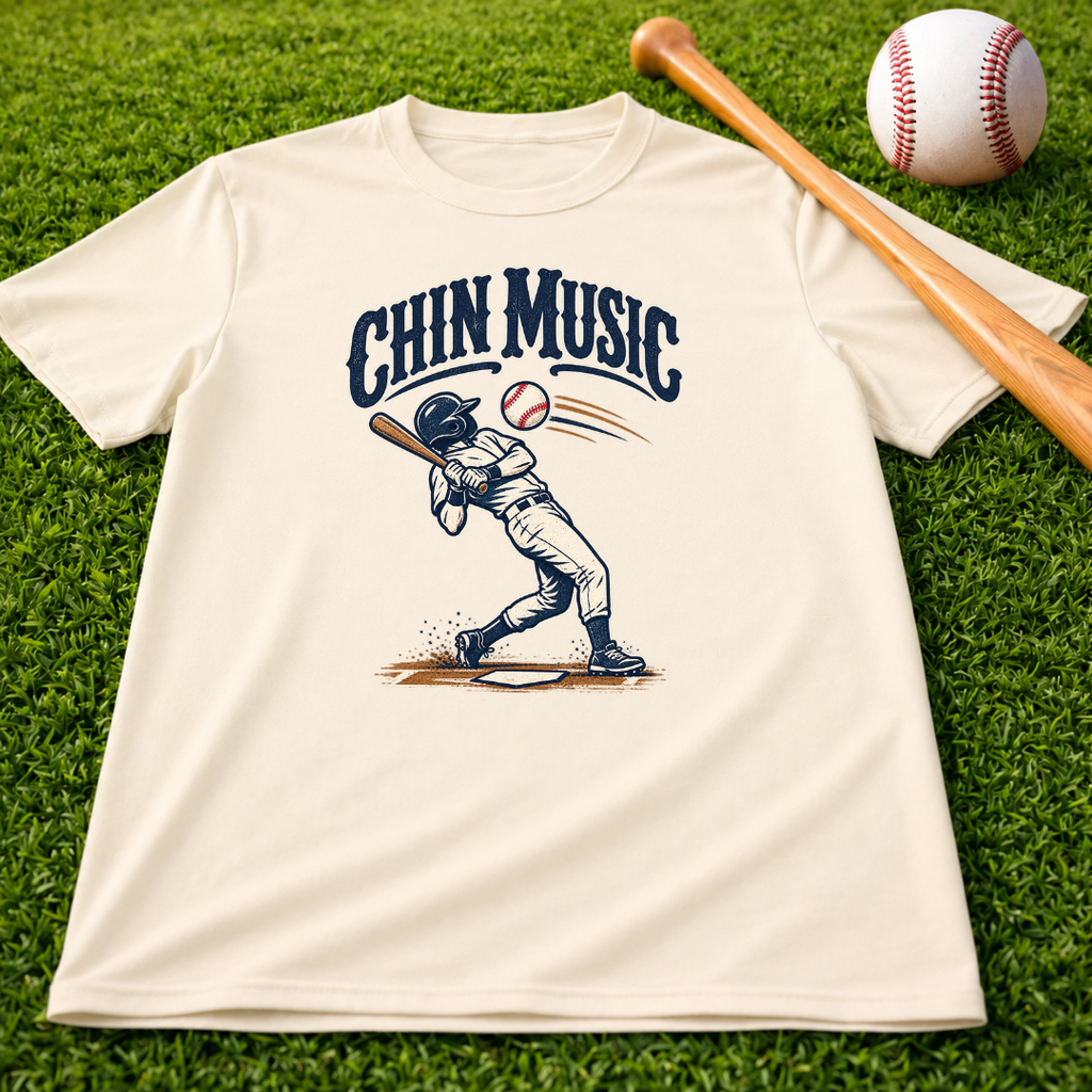 Adult "Chin Music" Baseball Pitchers Vintage Sports Next Level T-Shirt