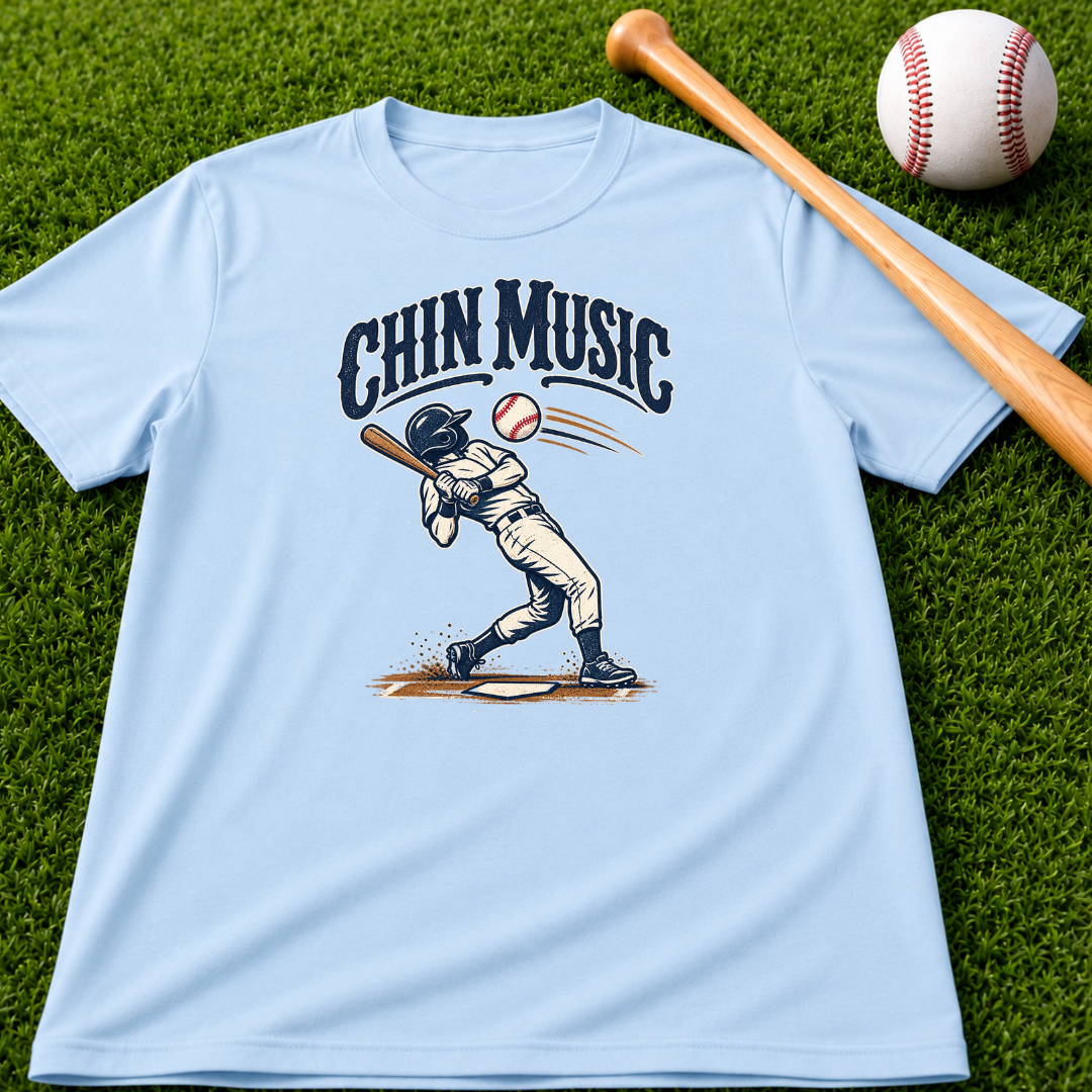 Adult "Chin Music" Baseball Pitchers Vintage Sports Next Level T-Shirt