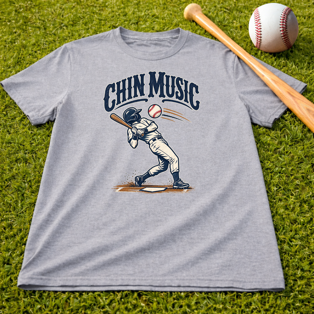 Adult "Chin Music" Baseball Pitchers Vintage Sports Next Level T-Shirt