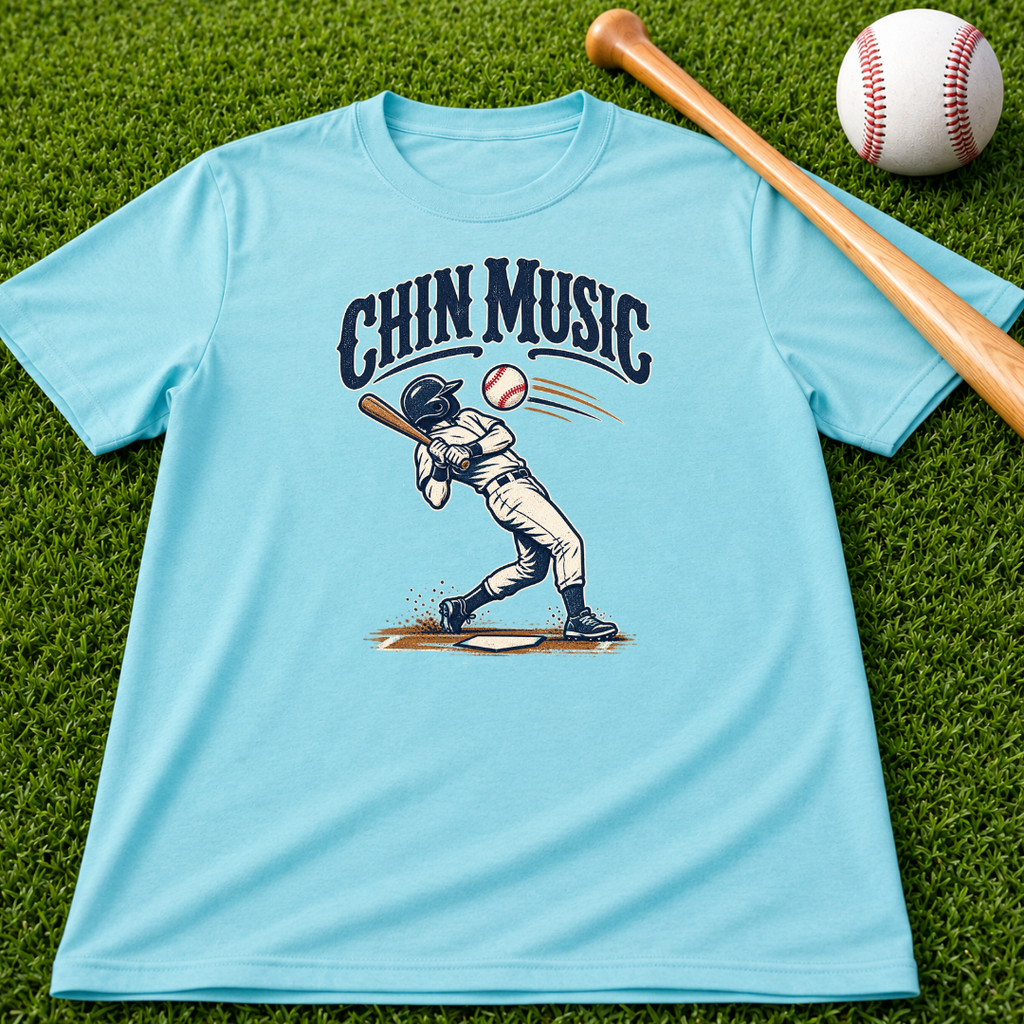 Adult "Chin Music" Baseball Pitchers Vintage Sports Next Level T-Shirt