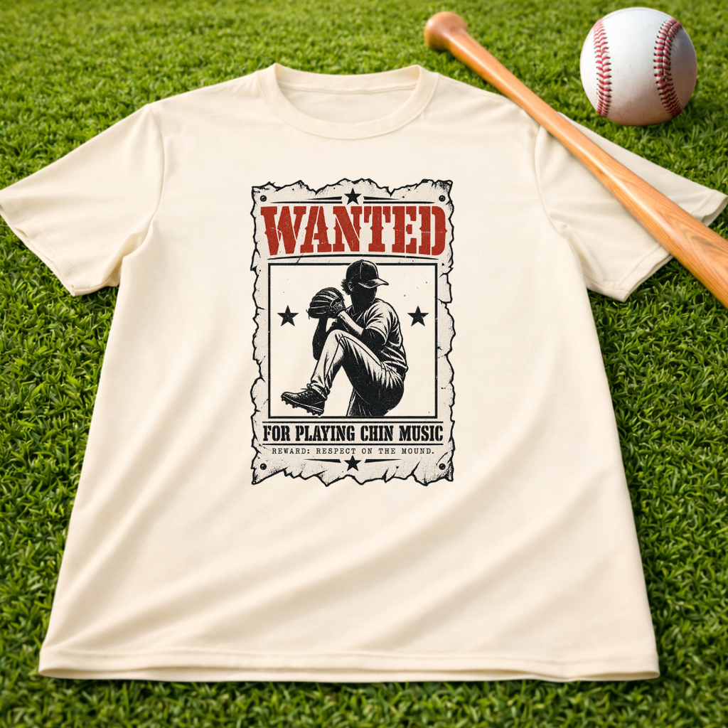 Adult Unisex Wanted Chin Music Baseball Pitcher Comfort Colors Garment-Dyed T-shirt