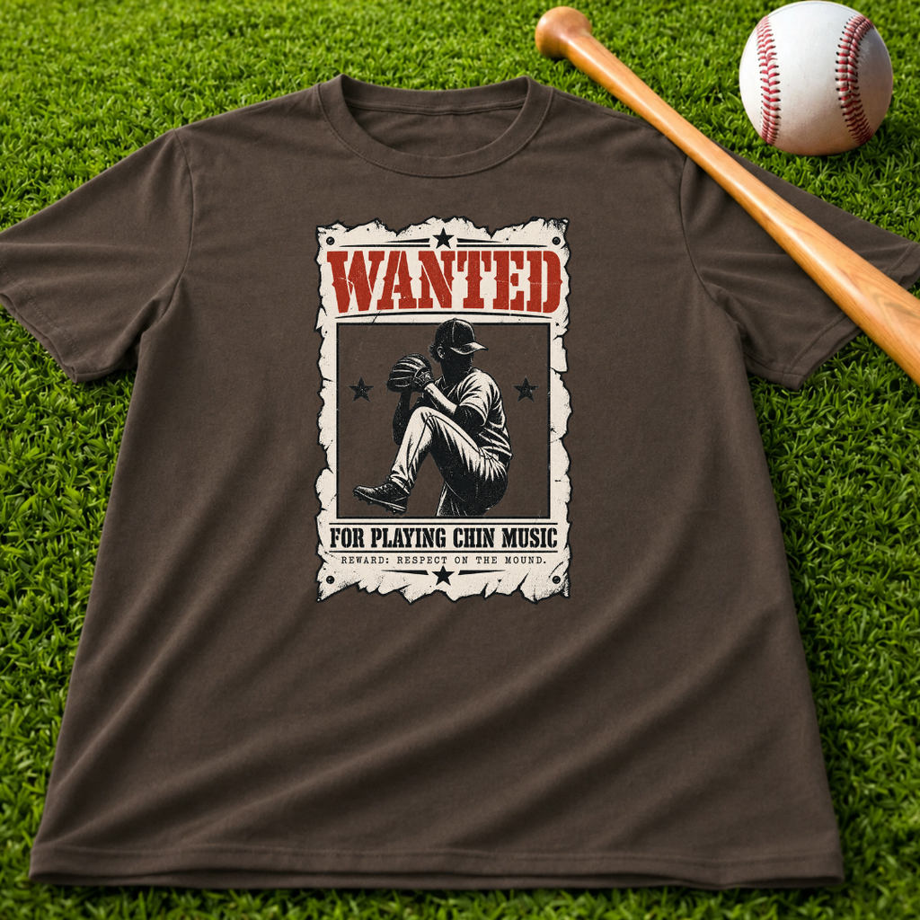Adult Unisex Wanted Chin Music Baseball Pitcher Comfort Colors Garment-Dyed T-shirt