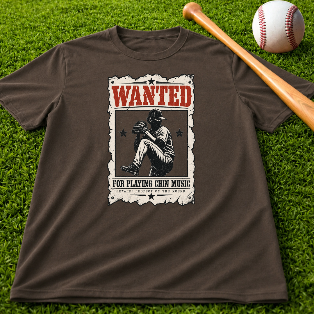 Adult Unisex Wanted Chin Music Baseball Pitcher Comfort Colors Garment-Dyed T-shirt