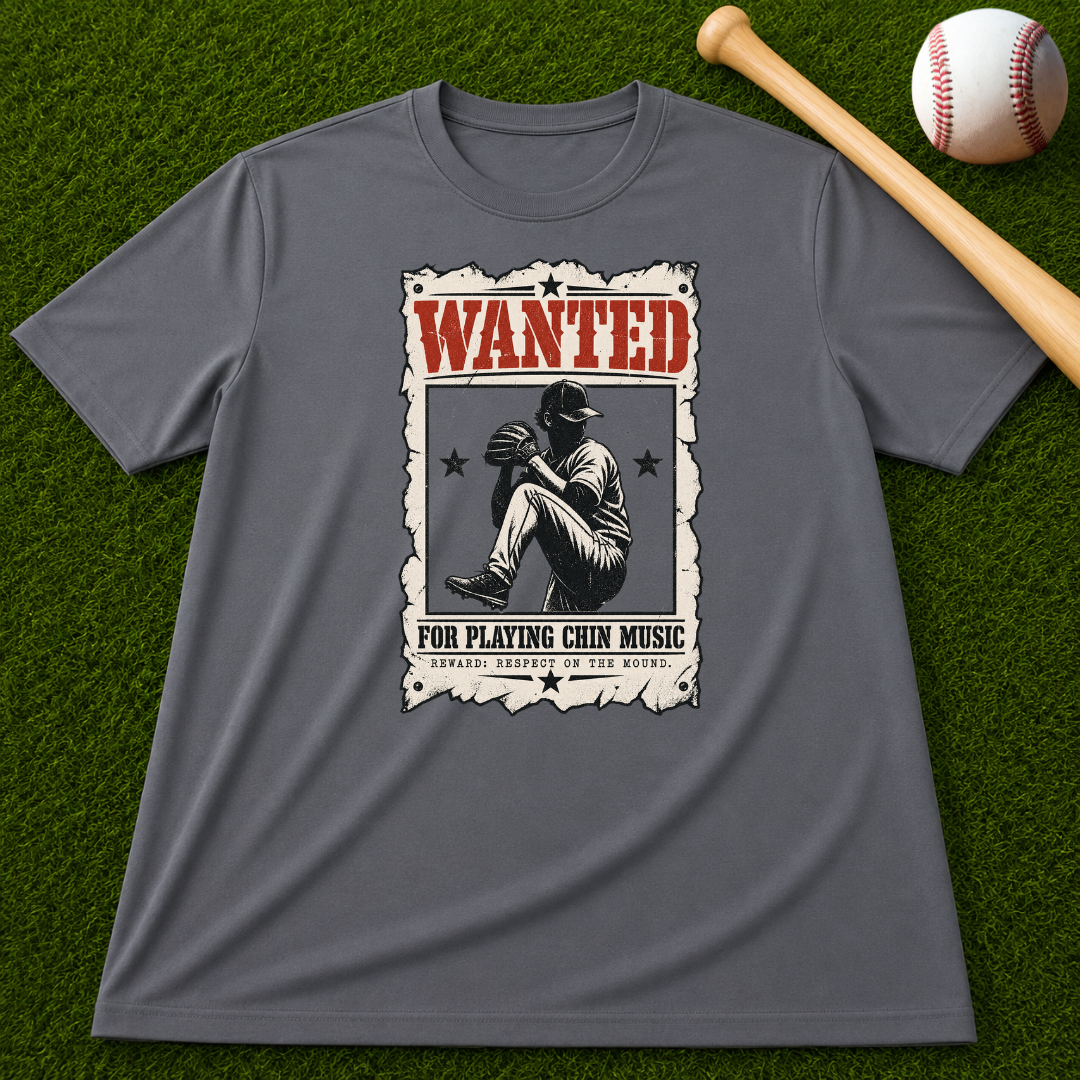 Adult Unisex Wanted Chin Music Baseball Pitcher Comfort Colors Garment-Dyed T-shirt