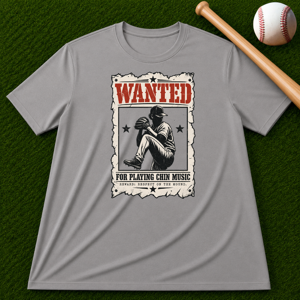 Adult Unisex Wanted Chin Music Baseball Pitcher Comfort Colors Garment-Dyed T-shirt