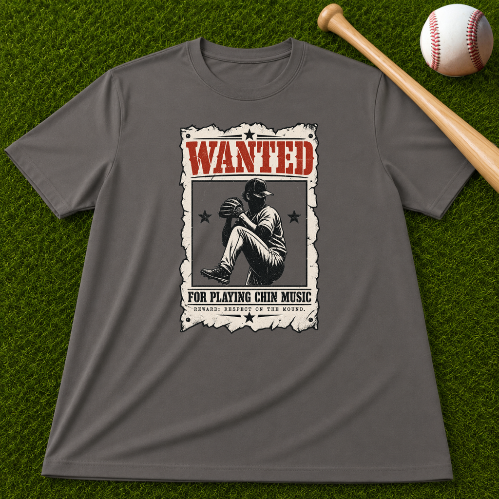 Adult Unisex Wanted Chin Music Baseball Pitcher Comfort Colors Garment-Dyed T-shirt