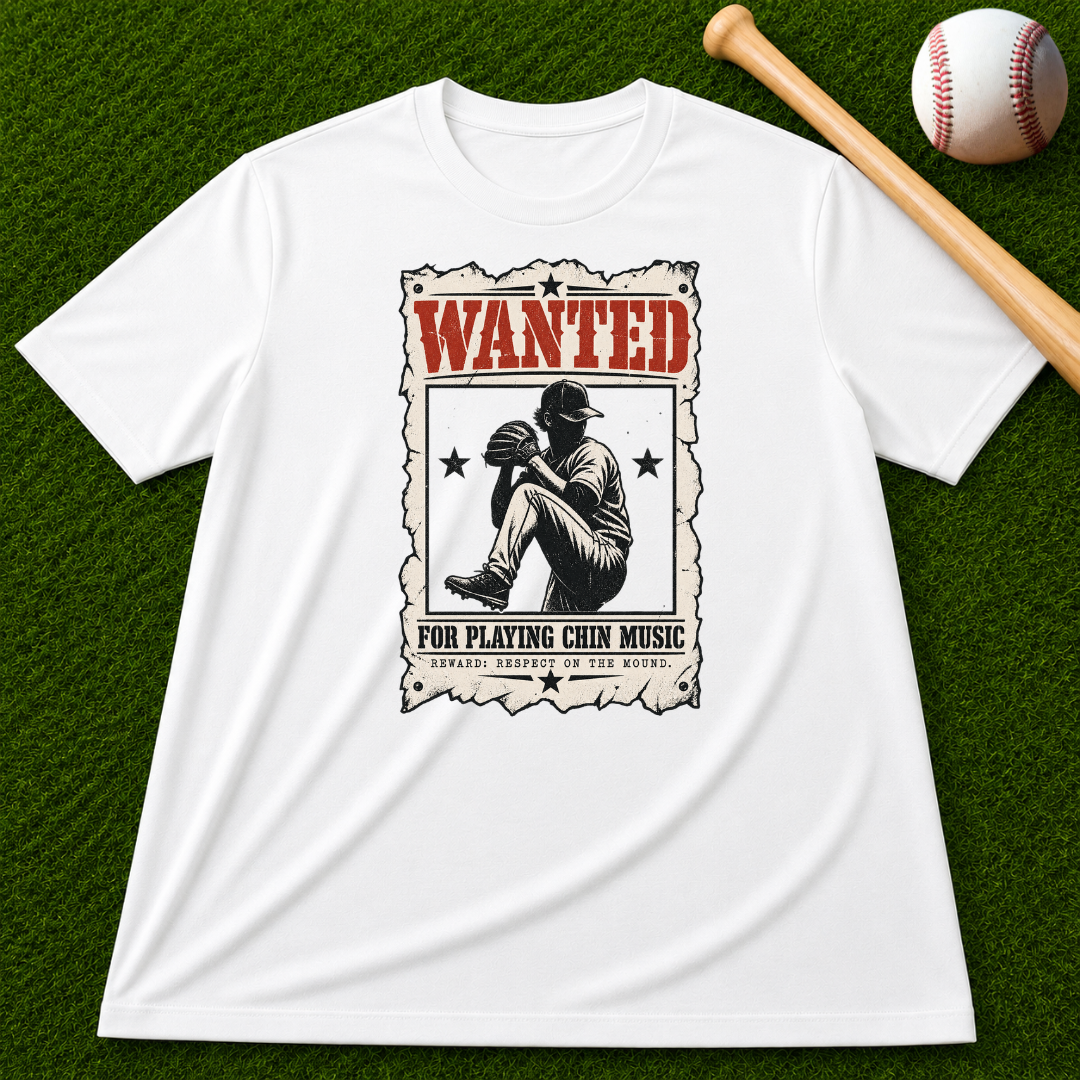 Adult Unisex Wanted Chin Music Baseball Pitcher Comfort Colors Garment-Dyed T-shirt