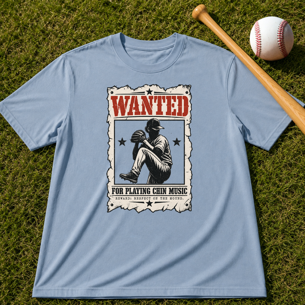 Adult Unisex Wanted Chin Music Baseball Pitcher Comfort Colors Garment-Dyed T-shirt