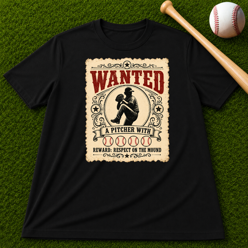 Adult Unisex "Wanted A Pitcher With Balls" Baseball Pitcher Garment-Dyed T-shirt