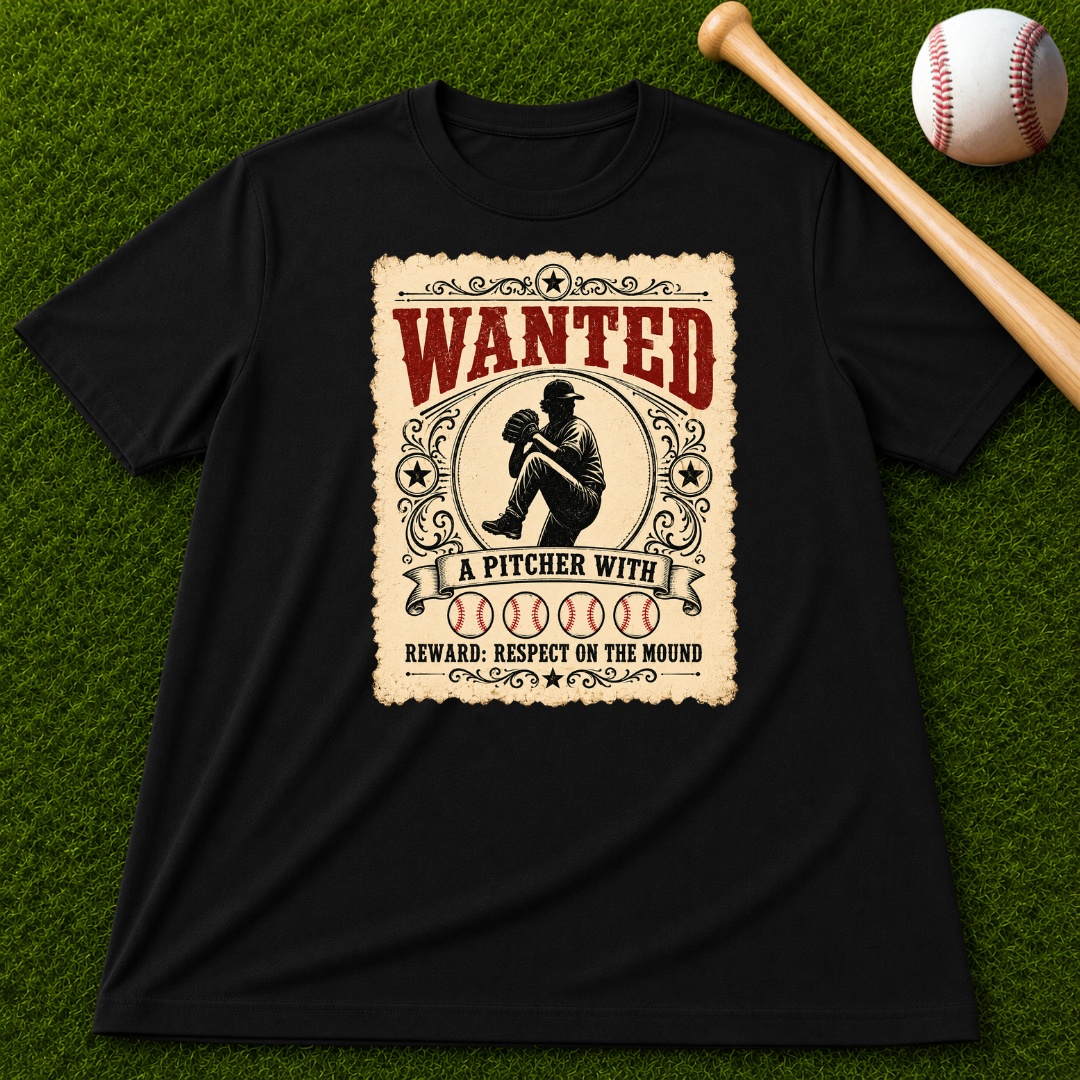 Adult Unisex "Wanted A Pitcher With Balls" Baseball Pitcher Garment-Dyed T-shirt