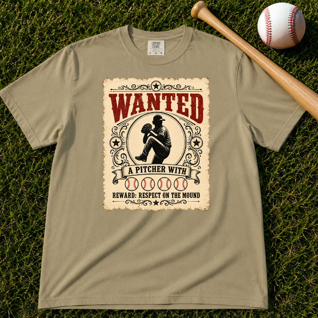 Adult Unisex "Wanted A Pitcher With Balls" Baseball Pitcher Garment-Dyed T-shirt