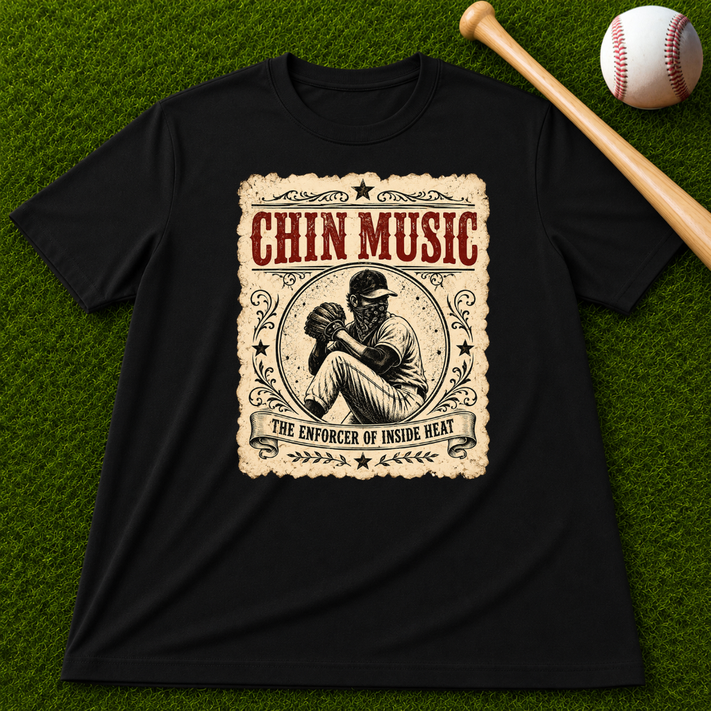 Adult Unisex "Chin Music Enforcer of Heat" Baseball Pitchers Comfort Colors Garment-Dyed T-shirt