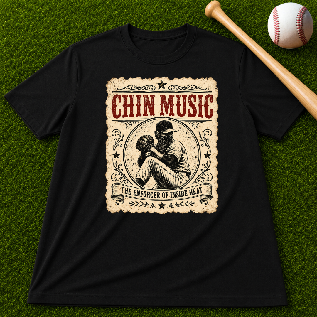 Adult Unisex "Chin Music Enforcer of Heat" Baseball Pitchers Comfort Colors Garment-Dyed T-shirt