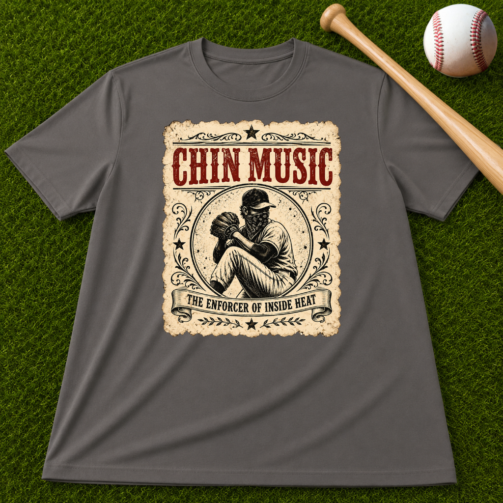 Adult Unisex "Chin Music Enforcer of Heat" Baseball Pitchers Comfort Colors Garment-Dyed T-shirt