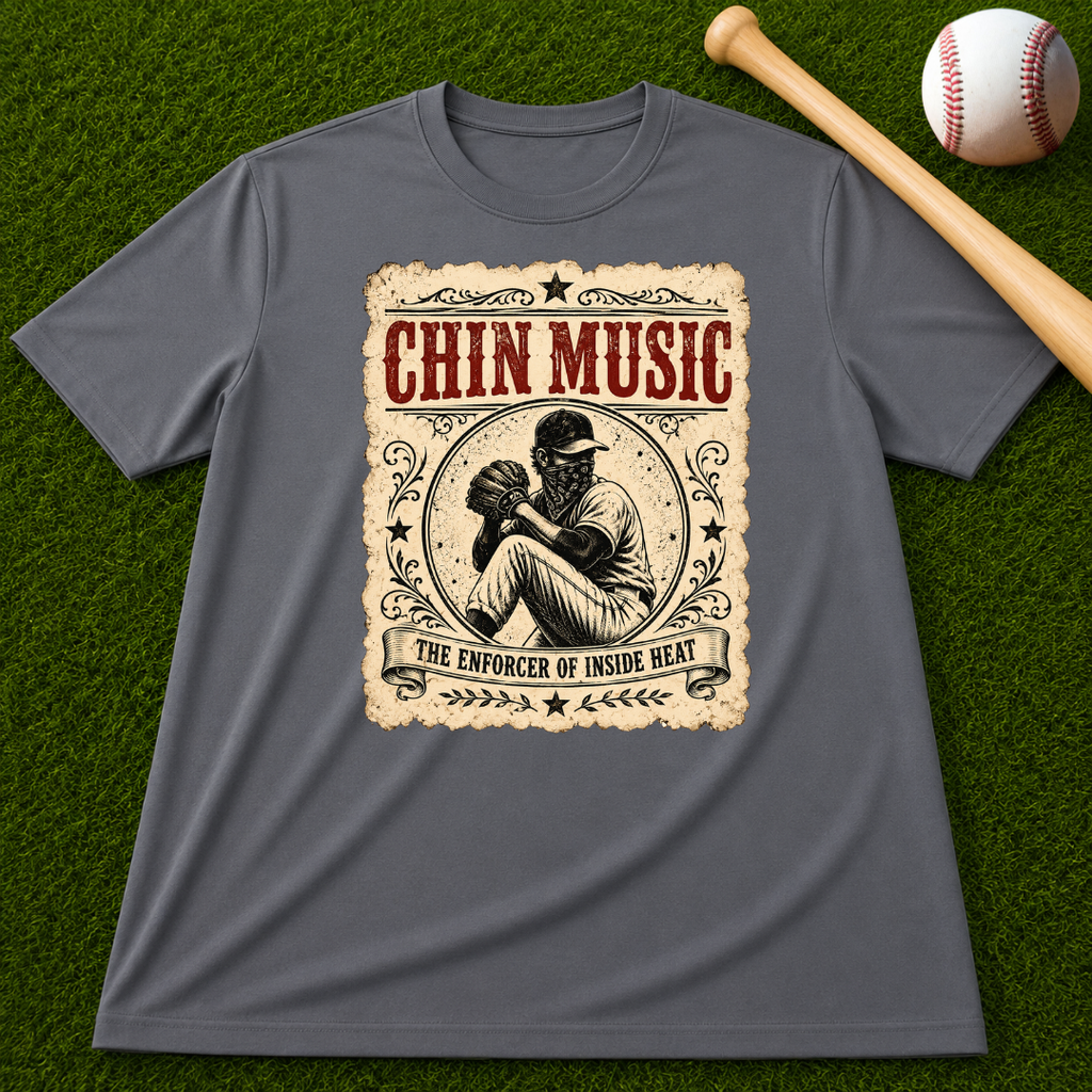 Adult Unisex "Chin Music Enforcer of Heat" Baseball Pitchers Comfort Colors Garment-Dyed T-shirt