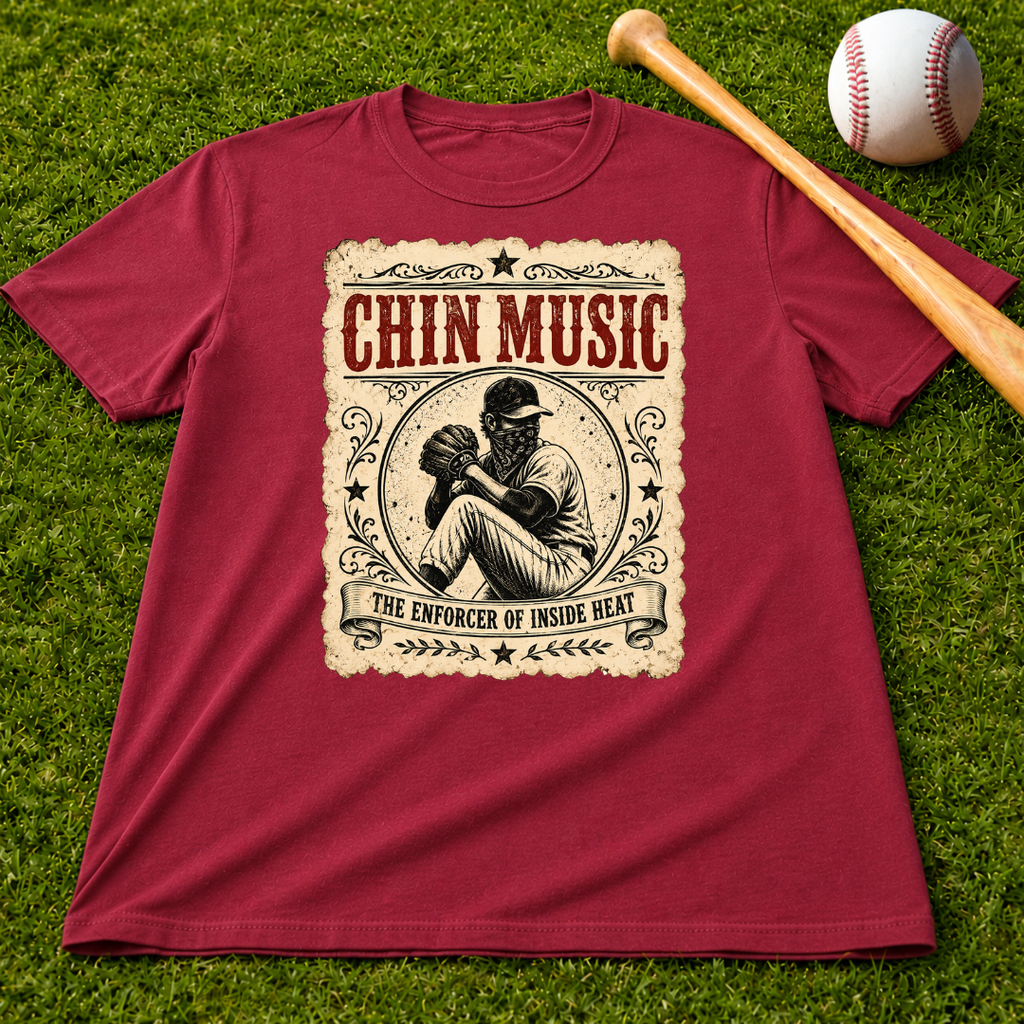 Adult Unisex "Chin Music Enforcer of Heat" Baseball Pitchers Comfort Colors Garment-Dyed T-shirt