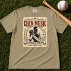Adult Unisex "Chin Music Enforcer of Heat" Baseball Pitchers Comfort Colors Garment-Dyed T-shirt