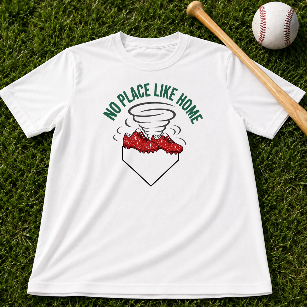 No Place Like Home Tornado Pocket Tee — Storm/Weather Graphic T-Shirt
