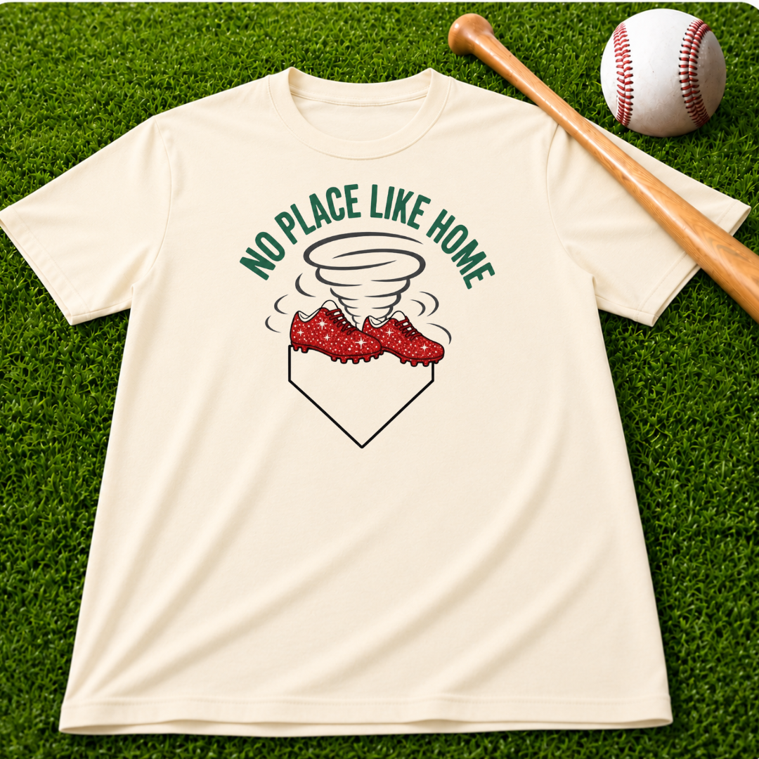 No Place Like Home Tornado Pocket Tee — Storm/Weather Graphic T-Shirt