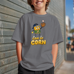 Kids Tee – 'Can of Corn' Baseball Corn Mascot Shirt for Children
