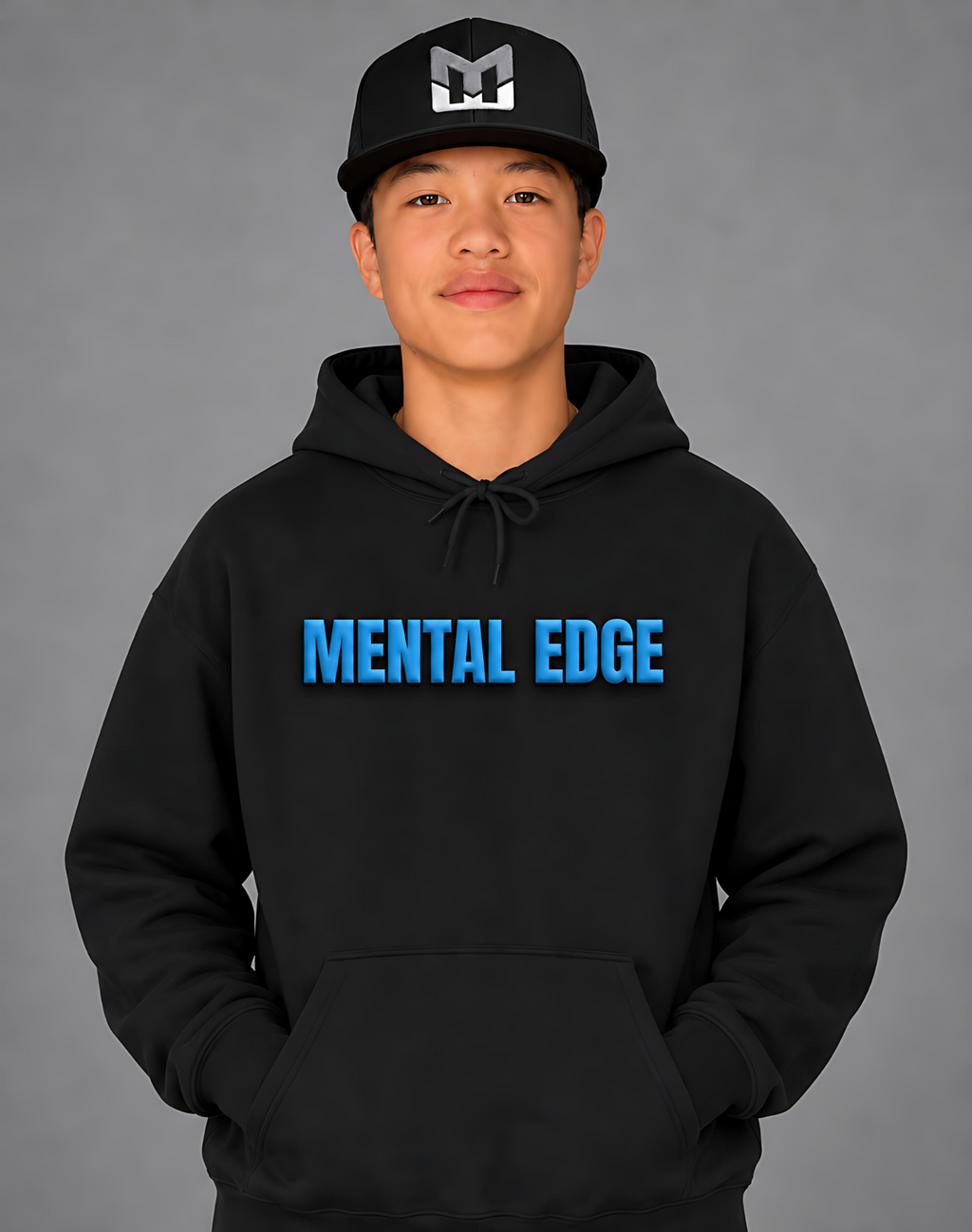 The Mental Edge Neon Blue Puff Hoodie
