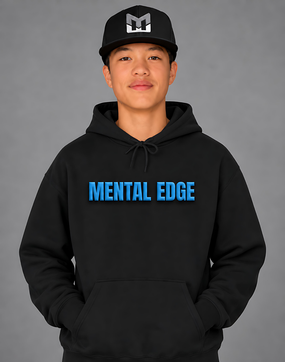 The Mental Edge Neon Blue Puff Hoodie