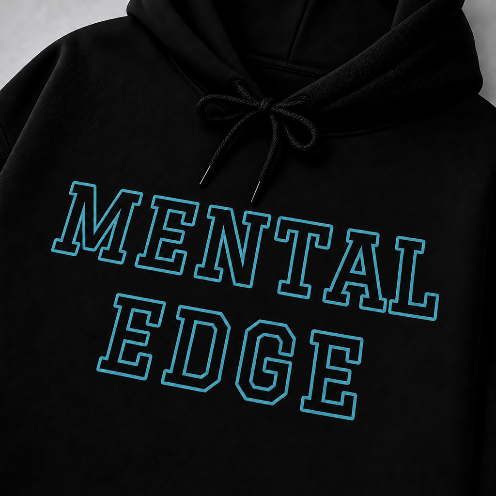 Mental Edge Teal Varsity Hoodie in black
