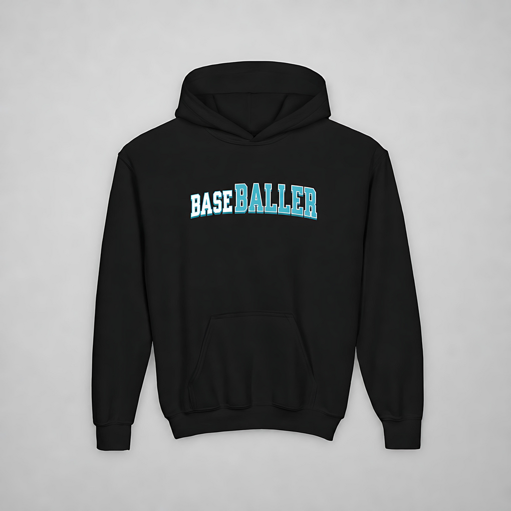 Youth BASEBALLER Teal Hoodie