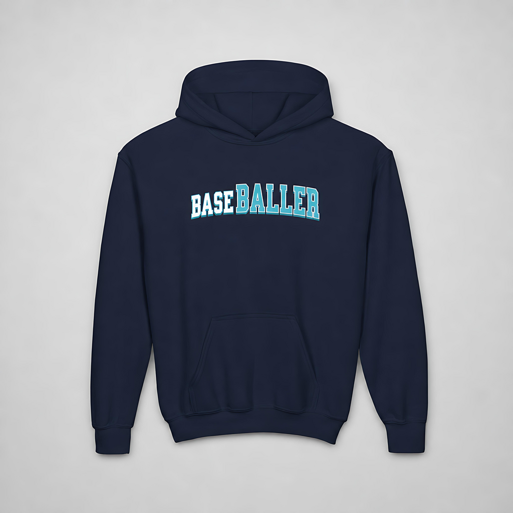 Youth BASEBALLER Teal Hoodie